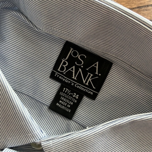 NWOT Jos. A. Bank Traveler’s Collection dress shirt, 17 1/2 - 34, button down - Picture 3 of 5